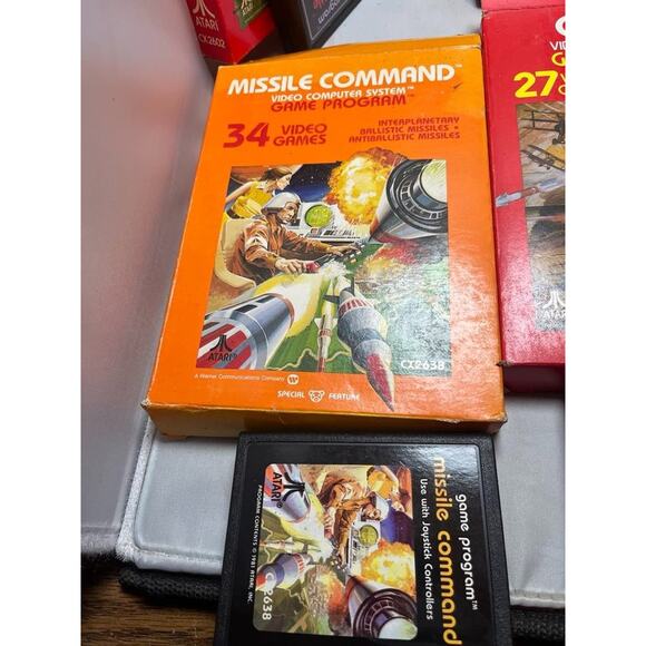 6 Atari 2600 Battle Space Arcade Games Cartriges and Boxes - Picture 4 of 7